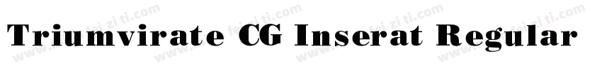 Triumvirate CG Inserat Regular字体转换